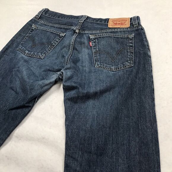 Y2K LEVIS 527 Low Boot Cut Jeans Men 34x34 Distress Denim Blue Cowboy Western - Picture 8 of 16